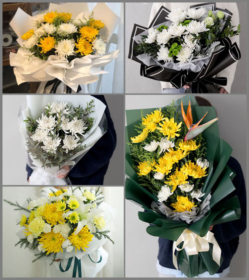 海南东方市板桥镇白事花束代送